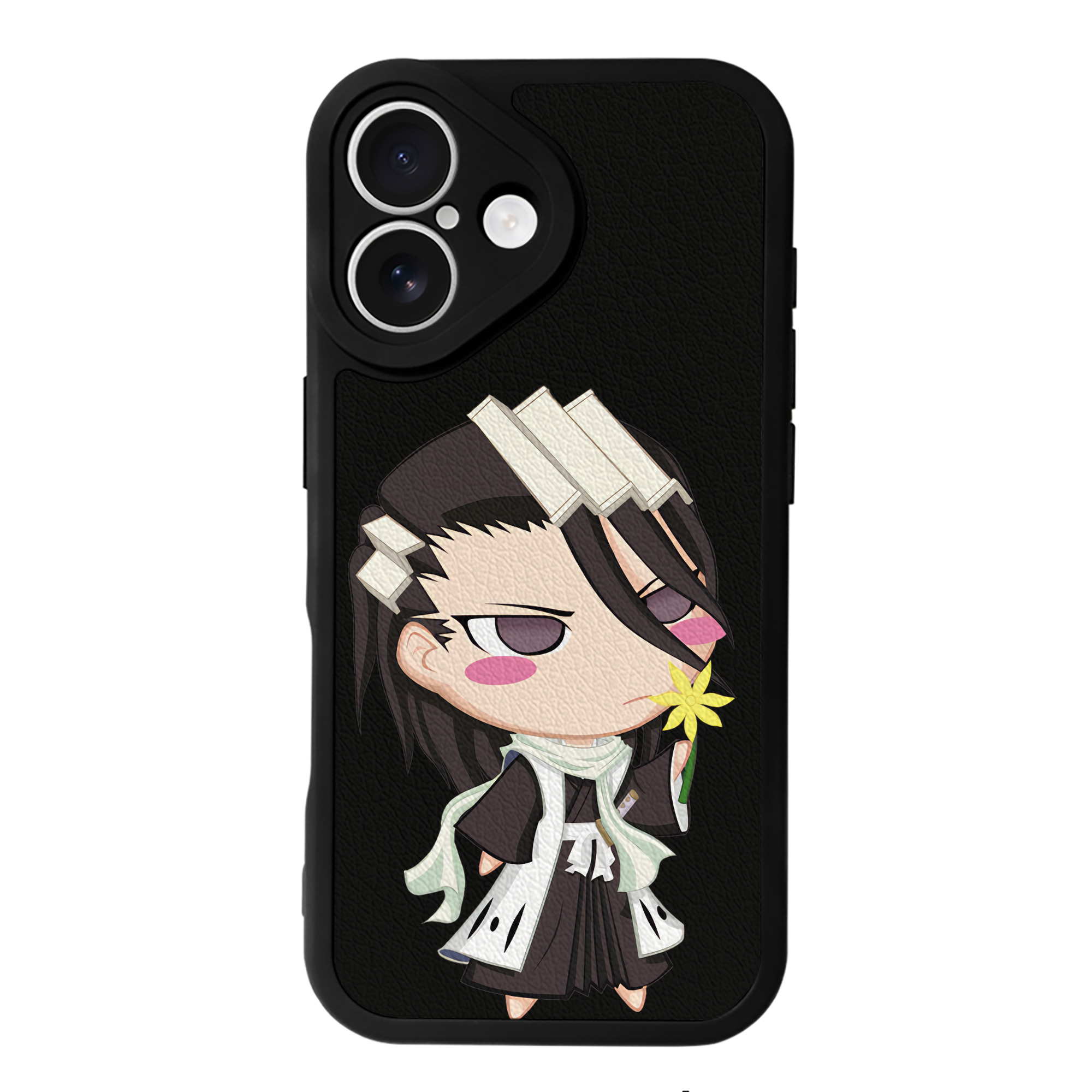 （画像用） ブリーチ くちき びゃくや BLEACH Kuchiki Byakuya 【iPhone 16シリーズ対応】シリコンスマホケース（レザー調） 材質：シリコン